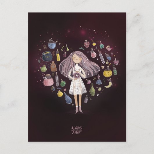 Valentinstag der Liebe Feiertagspostkarte (Vorderseite)