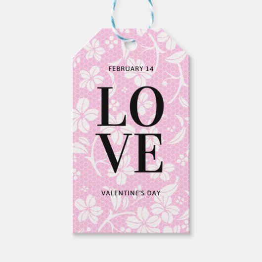 Valentinstag der Liebe Geschenkanhänger (Vorderseite)