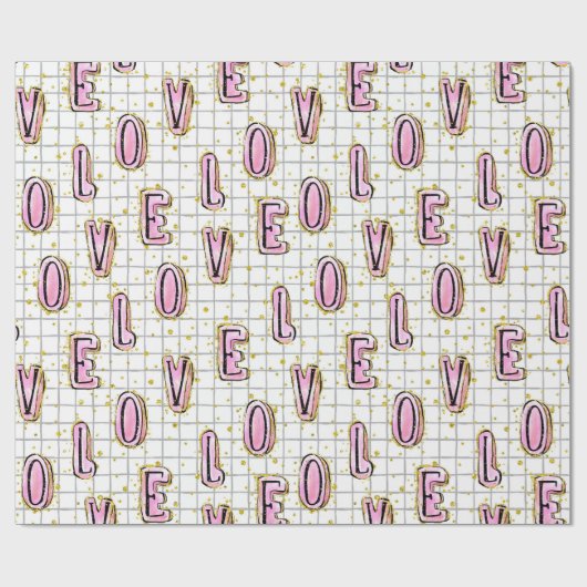 Valentinstag der Liebe Geschenkpapier (Flach)
