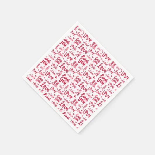 Valentinstag der Liebe Serviette (Ecke)
