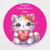 Valentinstag der Mädchen Etiketten (Design 1)
