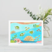 Valentinstag der Meeresschildkröte Feiertagskarte (Stehend Vorderseite)