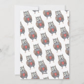 Valentinstag der niedlichen Eule Feiertagskarte (Rückseite)