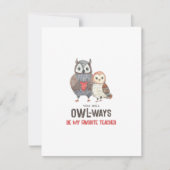 Valentinstag der niedlichen Eule Feiertagskarte (Vorderseite)