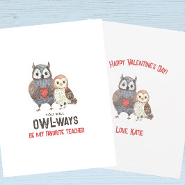 Valentinstag der niedlichen Eule Feiertagskarte
