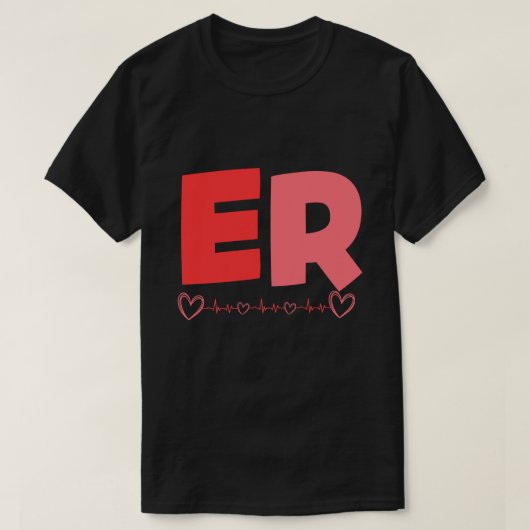 Valentinstag der Notfallabteilung ER ED Nurse T-Shirt (Design vorne)