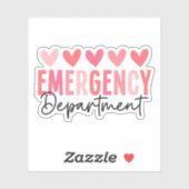 Valentinstag der Notfallabteilung ER Nurse Aufkleber (Blatt)