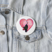 Valentinstag der Schwarzen Katze Button (Beispiel)