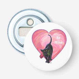 Valentinstag der Schwarzen Katze Flaschenöffner
