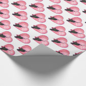 Valentinstag der Schwarzen Katze Geschenkpapier (Ecke)