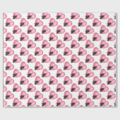 Valentinstag der Schwarzen Katze Geschenkpapier (Flach)