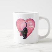 Valentinstag der Schwarzen Katze Jumbo-Tasse (Rechts)