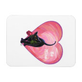 Valentinstag der Schwarzen Katze Magnet (Horizontal)