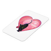 Valentinstag der Schwarzen Katze Magnet (Linke Seite)