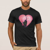 Valentinstag der Schwarzen Katze T-Shirt (Vorderseite)