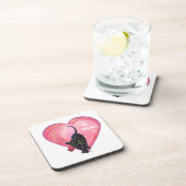 Valentinstag der Schwarzen Katze Untersetzer (Rechte Seite)