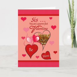 Valentinstag der Schwester - purrer Fekt Feiertagskarte