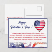Valentinstag der Soldaten Feiertagspostkarte (Vorne/Hinten)