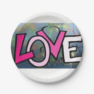 Valentinstag der Teller