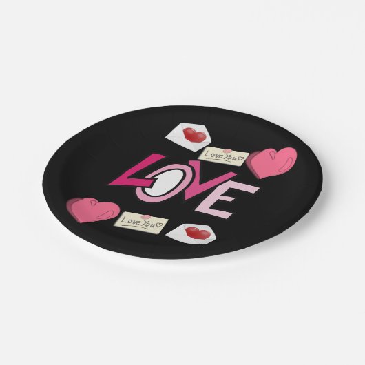 Valentinstag der Teller (Schrägansicht)