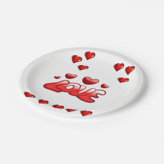 Valentinstag der Teller (Schrägansicht)