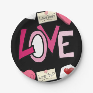 Valentinstag der Teller