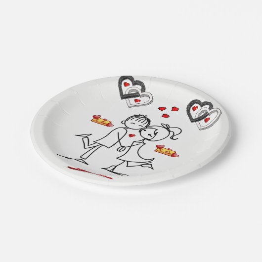 Valentinstag der Teller (Schrägansicht)