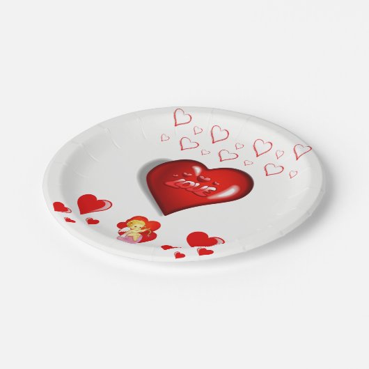 Valentinstag der Teller (Schrägansicht)