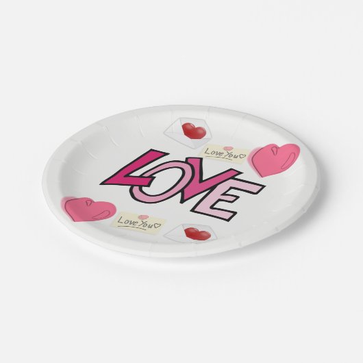 Valentinstag der Teller (Schrägansicht)