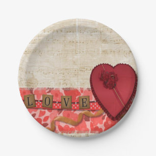 Valentinstag der Teller