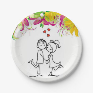 Valentinstag der Teller