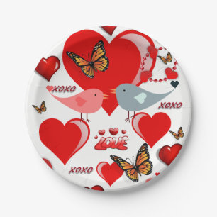 Valentinstag der Teller