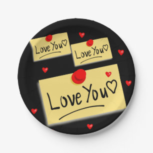 Valentinstag der Teller