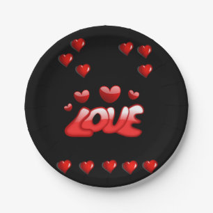 Valentinstag der Teller