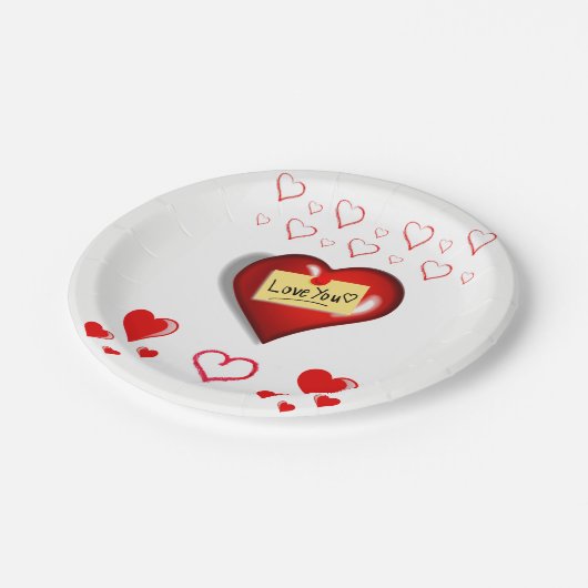 Valentinstag der Teller (Schrägansicht)