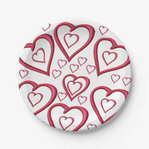 Valentinstag der Teller
