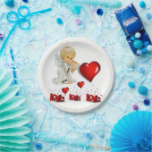 Valentinstag der Teller, Engel Pappteller (Party)