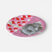 Valentinstag der Teller, Engel Pappteller (Schrägansicht)