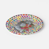 Valentinstag der Teller, Engel Pappteller (Schrägansicht)