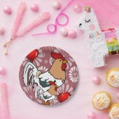 Valentinstag der Teller, Hühner Pappteller (Party)