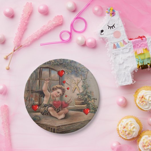 Valentinstag der Teller, Vintag Pappteller (Party)