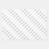 Valentinstag der Typografie Geschenkpapier Set (Vorderseite 3)