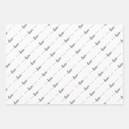 Valentinstag der Typografie Geschenkpapier Set