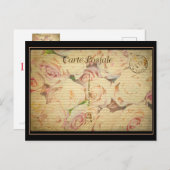 Valentinstag der Vintagen Postkarte (Vorne/Hinten)