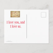 Valentinstag der Vintagen Postkarte (Rückseite)