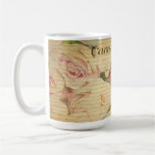 Valentinstag der Vintagen Postkarte Kaffeetasse (Links)