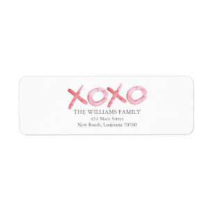 Valentinstag des Aquarell-XOXO