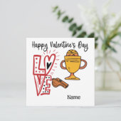 Valentinstag des Basketballspielers mit Liebe Karte (Stehend Vorderseite)
