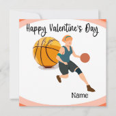 Valentinstag des Basketballspielers mit Liebe Karte (Vorderseite)