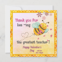 Valentinstag des besten Lehrers Feiertagskarte